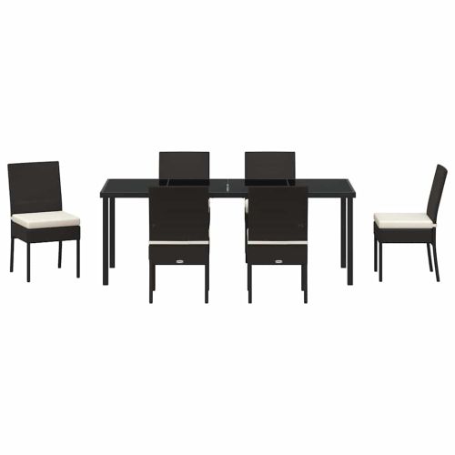 Комплект за хранене в градината 7 pcs Черно