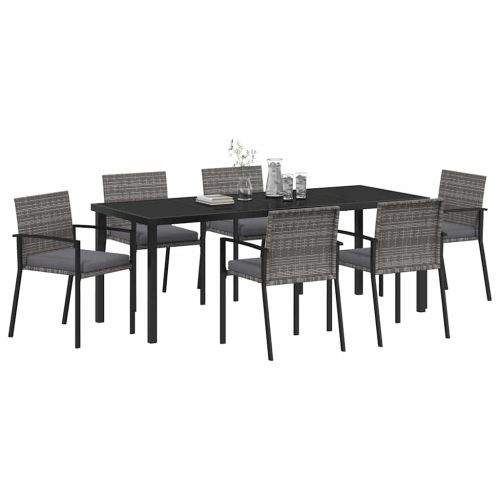 Комплект за хранене в градината 6 pcs Сив