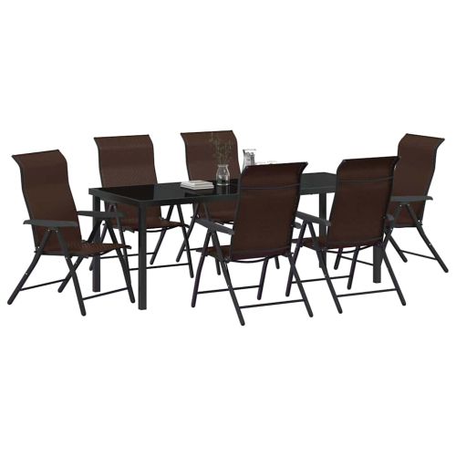 Комплект за хранене в градината 7 pcs Кафяво