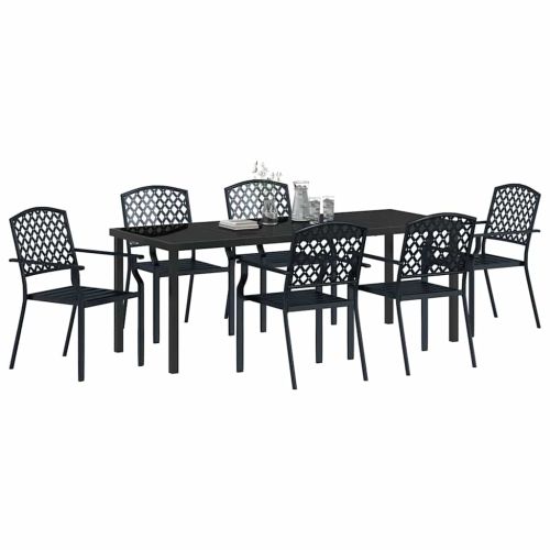 Комплект за хранене в градината 7 pcs Антрацит