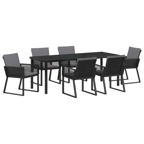 Комплект за хранене в градината 7 pcs Черно