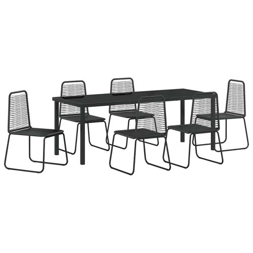 Комплект за хранене в градината 7 pcs Черно