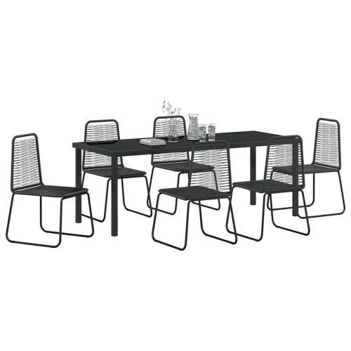 Комплект за хранене в градината 7 pcs Черно
