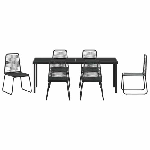 Комплект за хранене в градината 7 pcs Черно