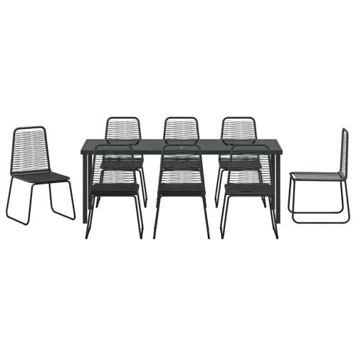 Комплект за хранене в градината 9 pcs Черно
