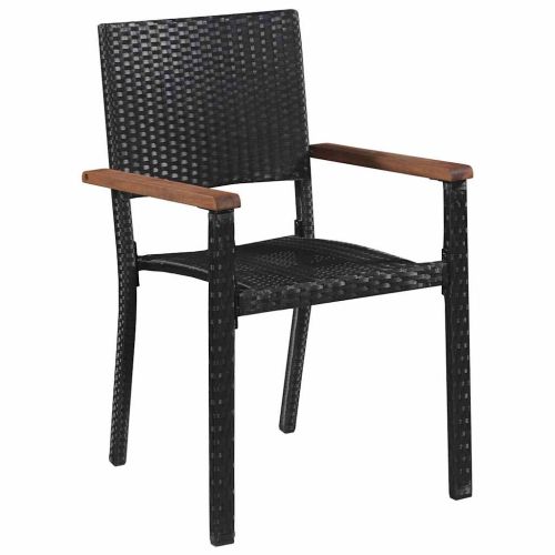Комплект за хранене в градината 7 pcs Черно