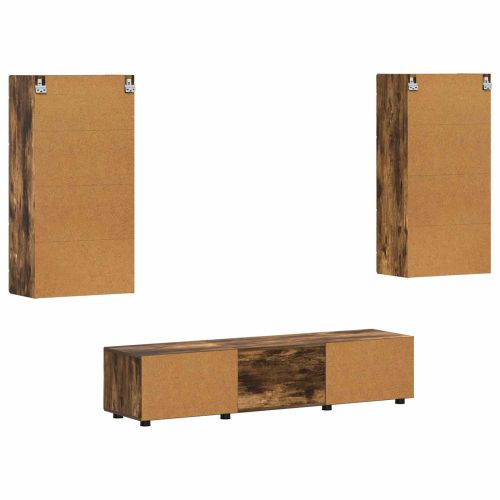 Комплект ТВ шкаф с рафт FLORIN 3 pcs Димян дъб Инженерно дърво