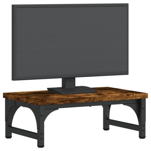 Поставка за монитор, опушен дъб, 37x23x14 см, инженерно дърво