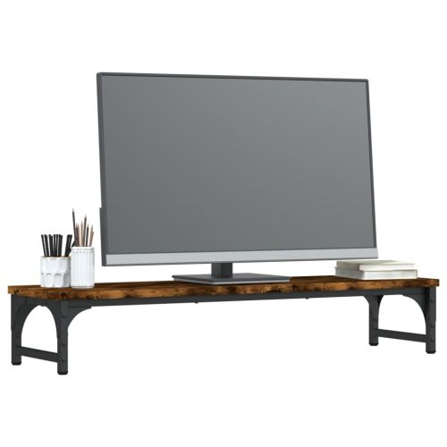 Поставка за монитор, опушен дъб, 85x23x15,5 см, инженерно дърво