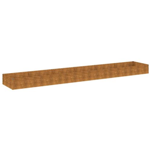 Градинска повдигната леха 579x100x36 см кортенова стомана
