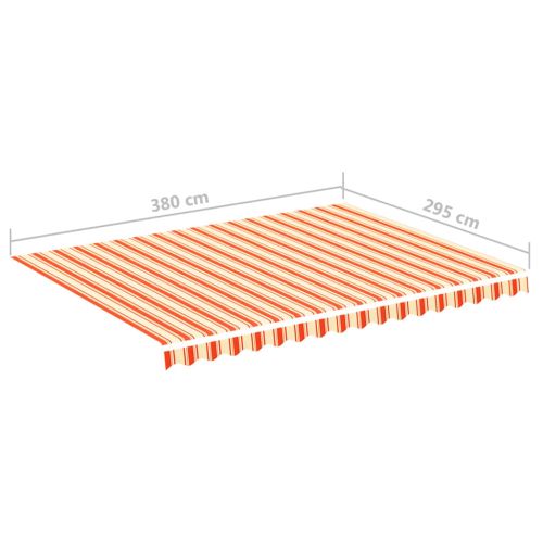 Резервно платнище за тенти, жълто и оранжево, 4x3 м
