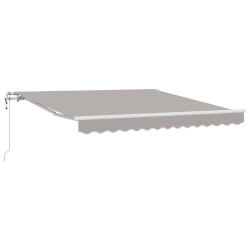 Прибираща се тента Светлосиво 350 x 250 cm Тъкан и алуминий