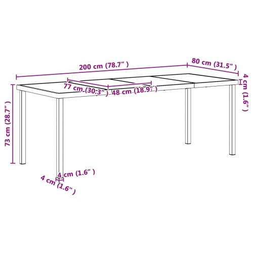 Комплект за външни мебели 7 pcs Черно и антрацит Textilene
