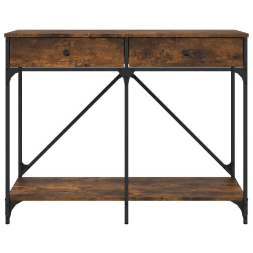 Конзолна маса, опушен дъб, 100x39x78,5 см, инженерно дърво