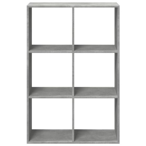 Разделител за стая / библиотека, бетонно сив, 69,5x29x103,5 см