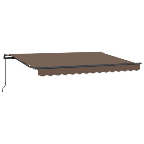 Прибираща се тента Таупе 350 x 250 cm Полиестер и алуминий
