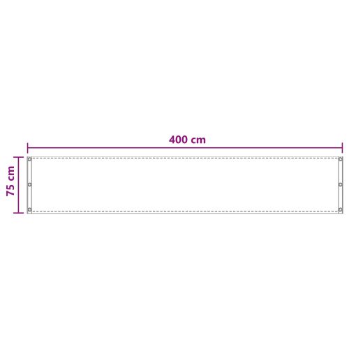 Балконен екран Пясък 75 x 400 cm HDPE и алуминий