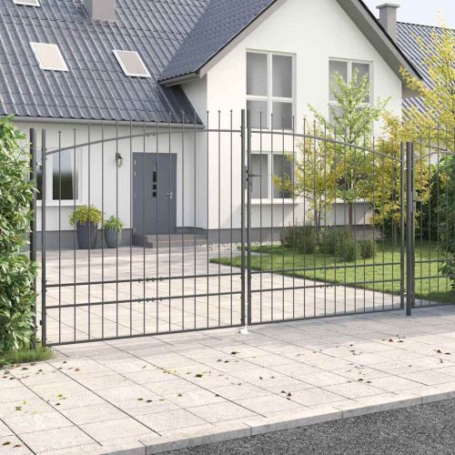 Двойна порта с заключване Woerden Сив 400 x 249,5 см Стомана