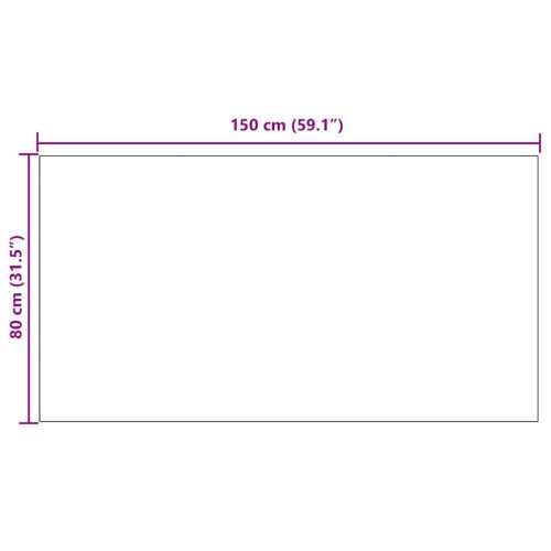 Килим пътека Светлосиво 80 x 150 cm текстил