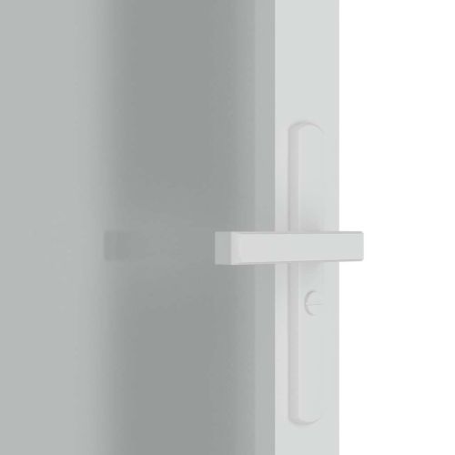 Интериорна врата 93x201,5 см бял мат стъкло и алуминий
