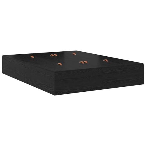 Легло с място за съхранение Черния дъб 160 cm Инженерно дърво