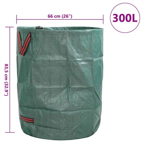 Чували за градински отпадъци 12 pcs Зелен 66 x 66 x 83,5 см