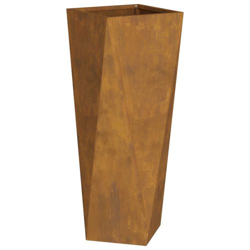 Кашпа 2 pcs Ръждясало 30 x 30 x 75 см Патинираща стомана