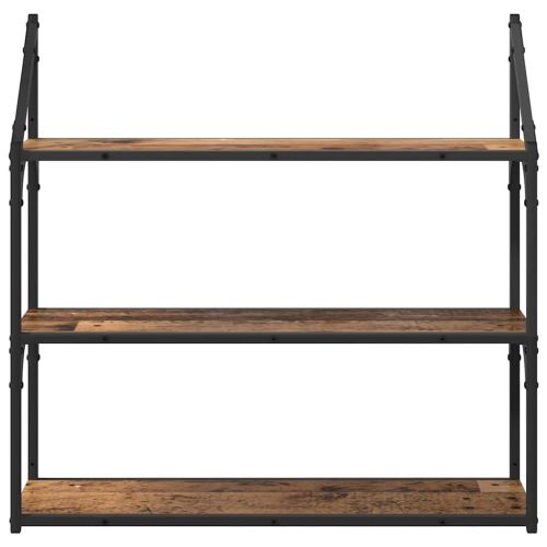 Стенен рафт Старо дърво 80 x 21 x 78,5 cm Инженерно дърво