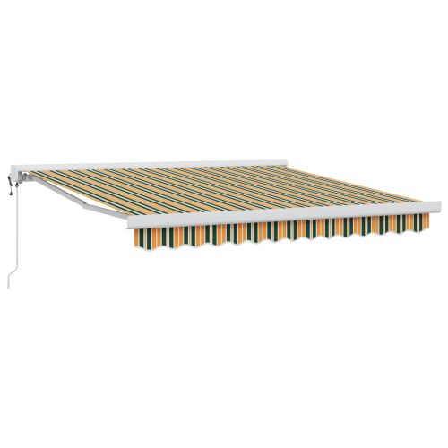Прибираща се тента Зелен и жълт 350 x 250 x 165 см