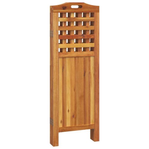 Параван за стая, 4 панела, 162x2x115 cм, акациево дърво масив