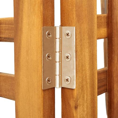 Параван за стая, 4 панела, 162x2x115 cм, акациево дърво масив