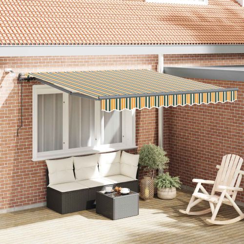 Текстил за сенник Зелен и жълт 350 x 250 cm Полиестер