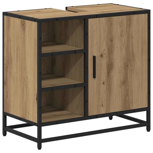 Комплект мебели за баня с чекмедже 3 pcs Дъб Инженерно дърво