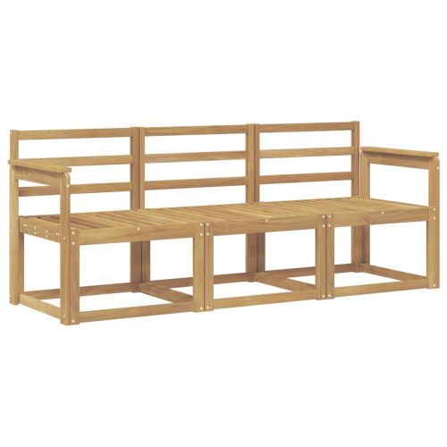 Комплект дивани за открито 3 pcs Бяло 189,5 х 63 х 73 см