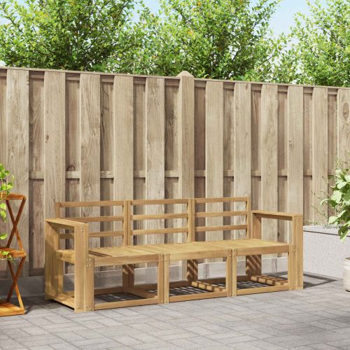 Комплект дивани за открито 3 pcs Бяло 197,5 x 63 x 73 см