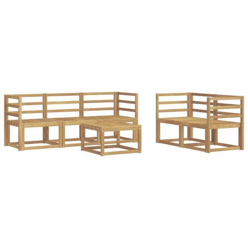 Комплект дивани за открито 6 pcs Бяло 59 x 59 x 37 см