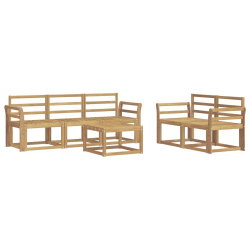 Комплект дивани за открито 6 pcs Бяло 59 x 59 x 37 см