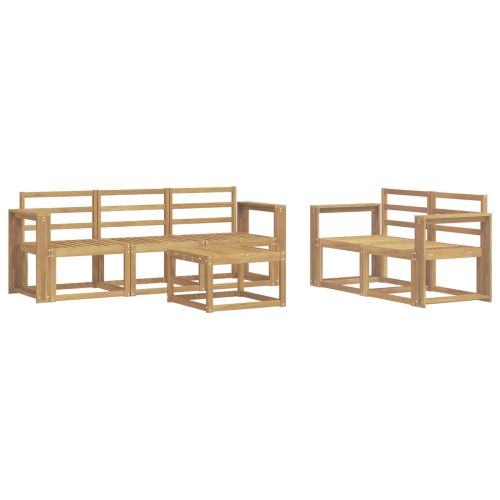 Комплект дивани за открито 6 pcs Бяло 59 x 59 x 37 см