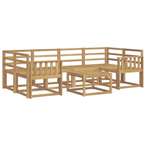Комплект дивани за открито 7 pcs Бяло 59 x 59 x 37 см