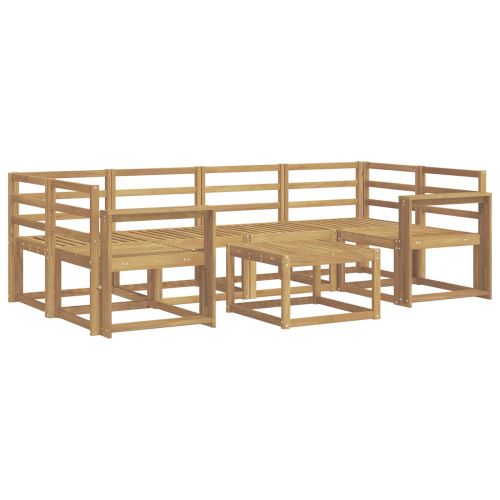 Комплект дивани за открито 7 pcs Бяло 59 x 59 x 37 см