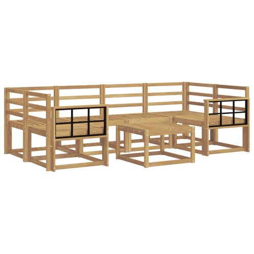 Комплект дивани за открито 7 pcs Бяло 59 x 59 x 37 см