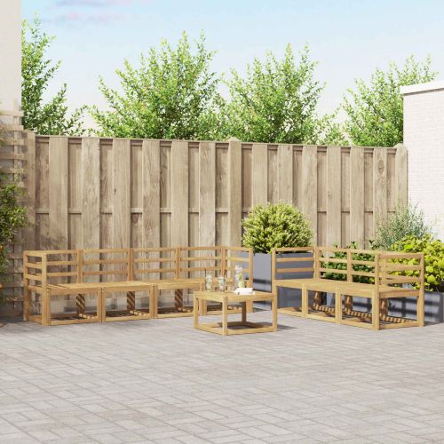 Комплект дивани за открито 8 pcs Бяло 59 x 59 x 37 см