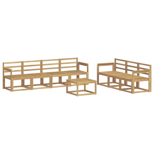 Комплект дивани за открито 8 pcs Бяло 59 x 59 x 37 см