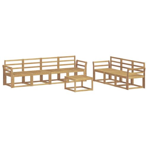 Комплект дивани за открито 8 pcs Бяло 59 x 59 x 37 см