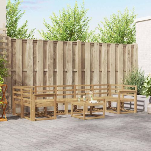 Комплект дивани за открито 8 pcs Бяло 59 x 59 x 37 см