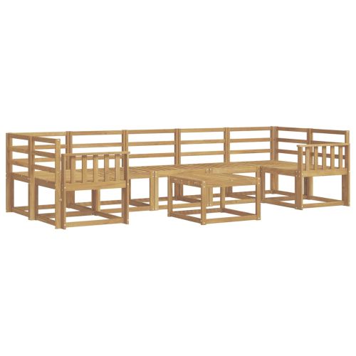 Комплект дивани за открито 8 pcs Бяло 59 x 59 x 37 см