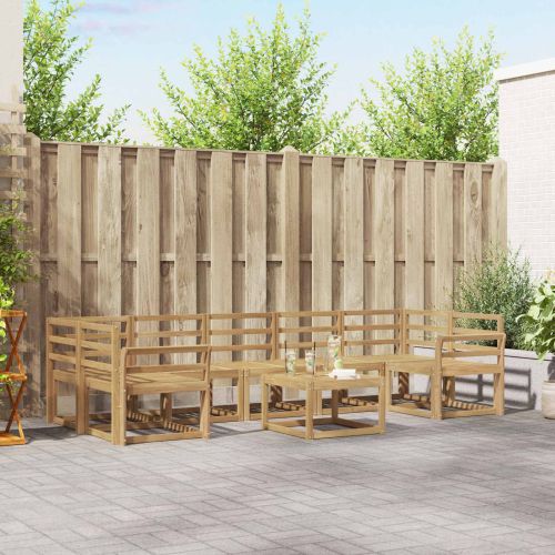 Комплект дивани за открито 8 pcs Бяло 59 x 59 x 37 см