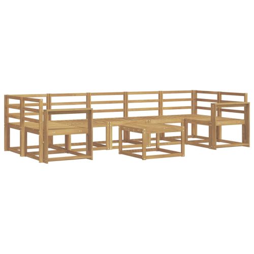 Комплект дивани за открито 8 pcs Бяло 59 x 59 x 37 см