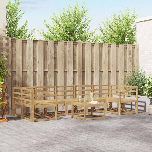 Комплект дивани за открито 8 pcs Бяло 59 x 59 x 37 см