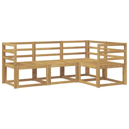 Комплект дивани за открито 4 pcs Бяло 185,5 x 126,5 x 73 см